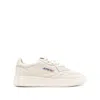 Autry Sneakers Medalist Low In Pelle Bianco Argento