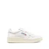 Autry Sneakers Medalist Low In Pelle Bianco Argento