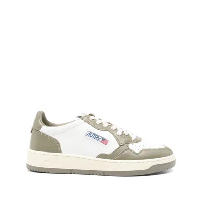 Autry Classic Low-top Sneakers With Perforated Leather Accents In White
