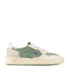 Autry Leather Perforated Toe Low Top Sneakers In Green