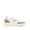 Autry Low Sneaker With Contrast Panels And Perforated Detailing In White