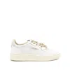 Autry Medalist Low Sneakers In White Leather And Suede Heel Tab In White