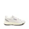 Autry Hyperway White Low Top Sneakers With Logo Patch On Side And Tongue In Suede And Mesh Woman In Neutral