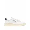 Autry Medalist White Low Top Sneakers With Contrasting Heel Tab In Leather Woman In Multi