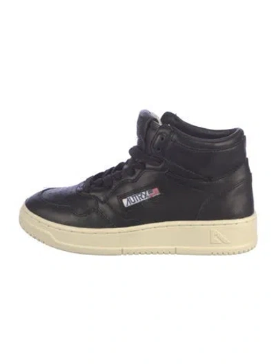 Pre-owned Autry Leather Sneakers In Black
