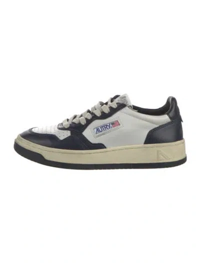 Pre-owned Autry Leather Sneakers In Black/white