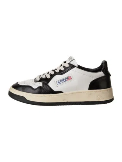 Pre-owned Autry Leather Sneakers In Black/white