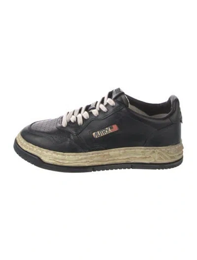 Pre-owned Autry Leather Sneakers In Blue