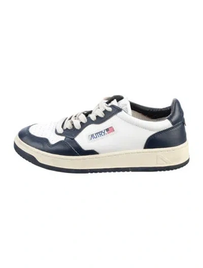 Pre-owned Autry Leather Sneakers In Blue