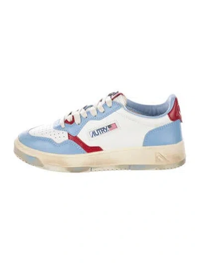 Pre-owned Autry Leather Sneakers In Blue
