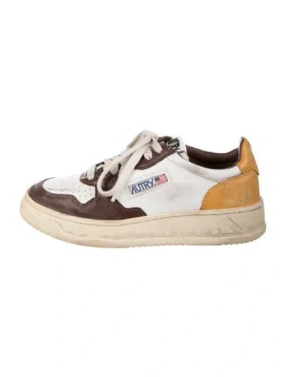 Pre-owned Autry Leather Sneakers In Brown