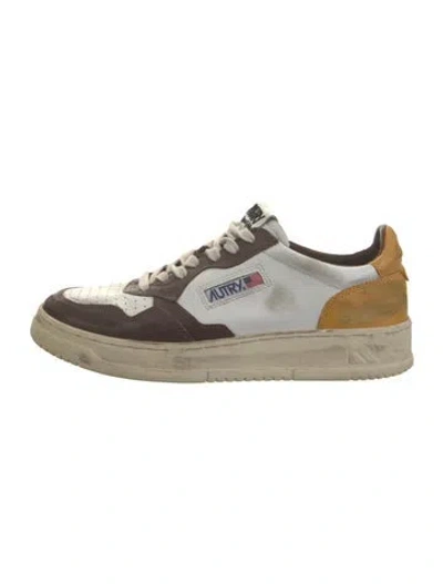 Pre-owned Autry Leather Sneakers In Brown