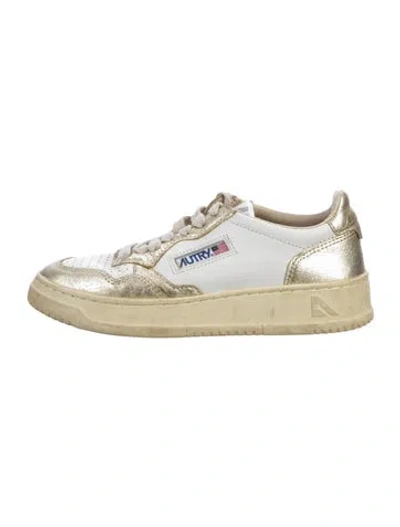 Pre-owned Autry Leather Sneakers In Neutrals/white