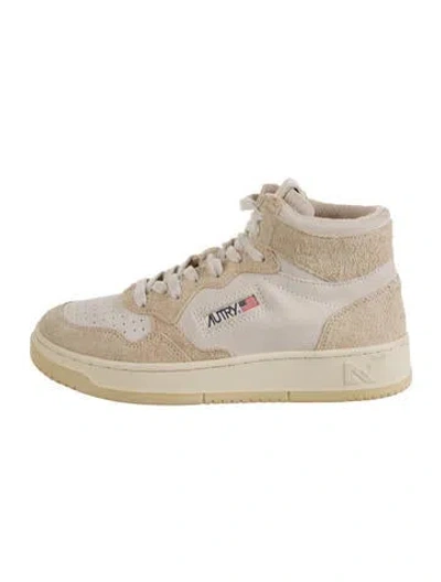 Pre-owned Autry Leather Sneakers In Neutrals/white