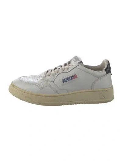 Pre-owned Autry Leather Sneakers In Neutrals/white