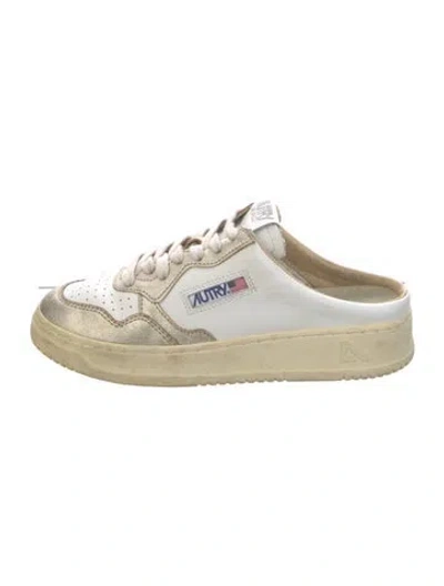 Pre-owned Autry Leather Sneakers In Neutrals/white