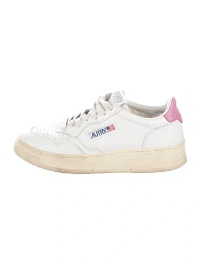 Pre-owned Autry Leather Sneakers In Neutrals/white