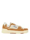 Autry "clc" Sneakers With Perforated Toe Box In Orange