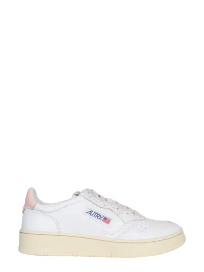 Autry Leather Sneakers In Pink/white