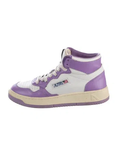 Pre-owned Autry Leather Sneakers In Purple