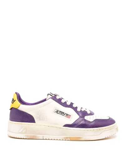 Autry Leather Sneakers In Purple
