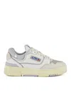 Autry Silver And White Low Top Sneakers With Logo Patch In Silver