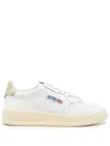 Autry Sneakers Medalist Low In Pelle Bianca E Tidal Foam In White