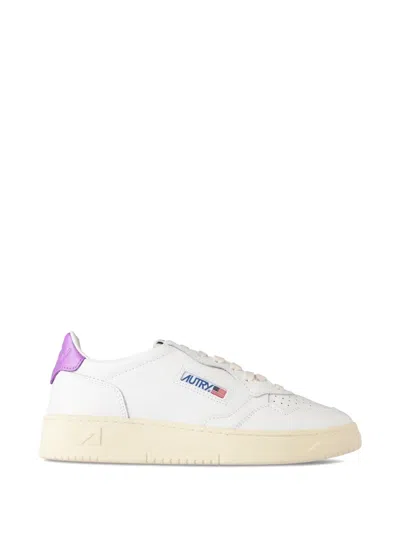 Autry Sleek Low-top Leather Sneakers With Contrasting Details In Animal Print