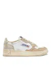 Autry Sup Vint Low Leat Leat In White