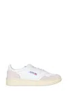 Autry 'medalist' White Low Top Sneakers With Beige Suede Details In White
