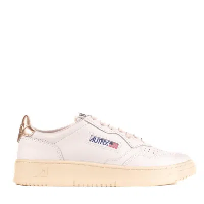 Autry Leather Sneakers With Gold Detail