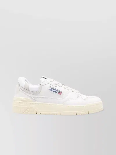 AUTRY LEATHER SNEAKERS WITH RUBBER SOLE DESIGN
