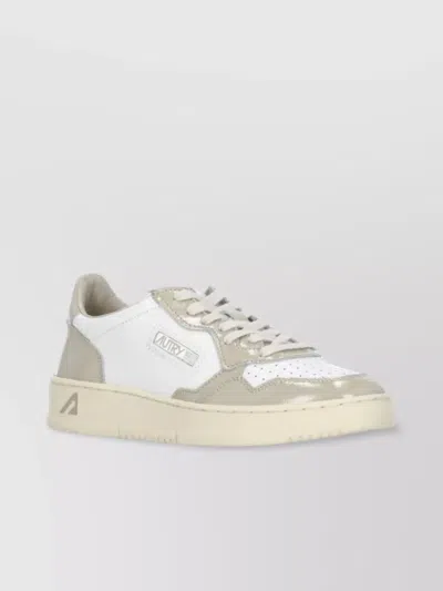 Autry Leather Sneakers Women Patent Inserts In White