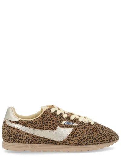 Autry Leopard Print Windspin Sneakers In Animal Print