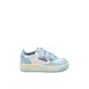 Autry Leather Kidstripes Sneakers In Light Blue