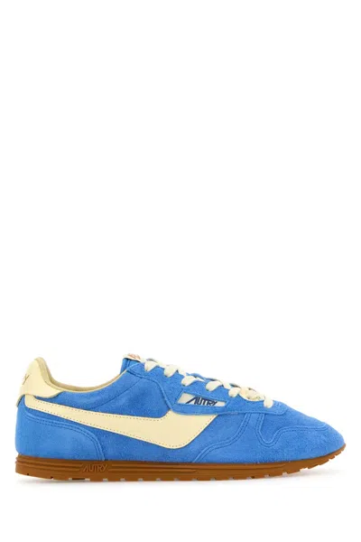 Autry Light Blue Suede Windspin Sneakers