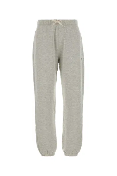 Autry Light Grey Cotton Blend Joggers In Gray