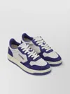Autry Lily Suede Medalist Sneakers With Perforated Toe Box In White