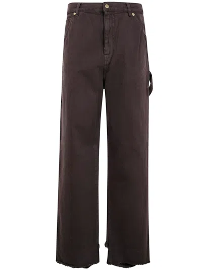 Darkpark "lisa" Loose Fit Carpenter Denim In Brown