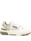 Autry Sneakers Clc Low In Whisper White Lizard And Platinum Leather In Multi