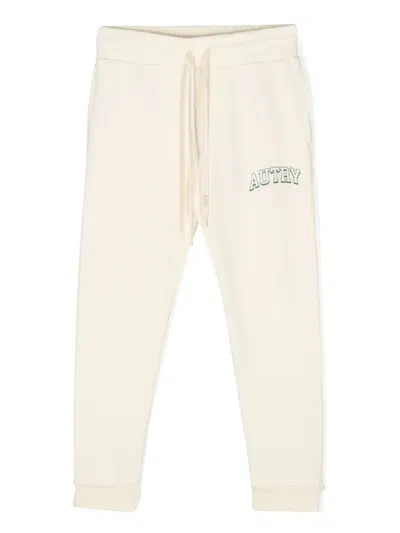 Autry Kids' Logo-appliqué Track Pants In White