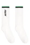 Autry Logo Cotton Blend Socks In White
