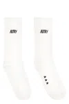 Autry Logo Cotton Blend Socks In White