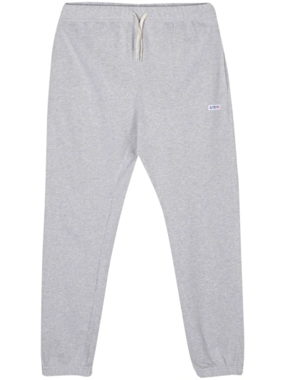 Autry Logo Cotton Sweatpants In Grey
