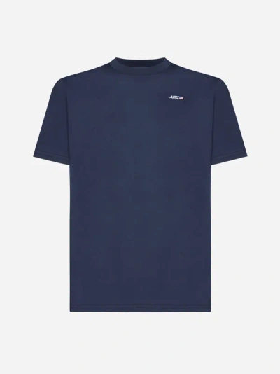 Autry Cotton Crew-neck T-shirt In Blue
