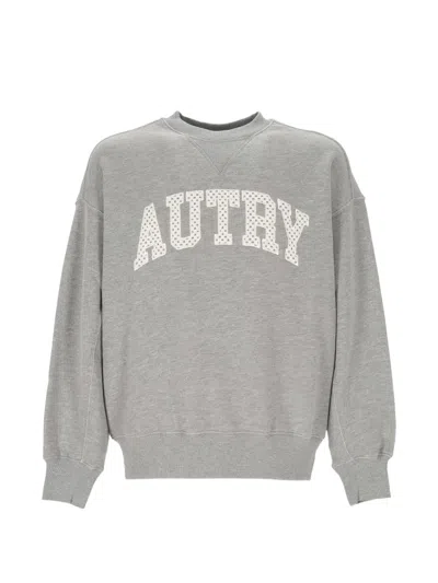 Autry Logo Crew-neck Sweatshirt In Gray