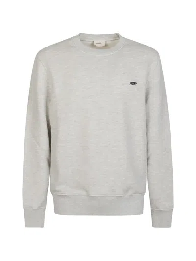 Autry Logo Crew-neck Sweatshirt In Gray