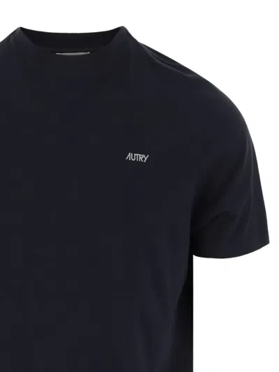 Autry Logo-detail Cotton T-shirt In Blue
