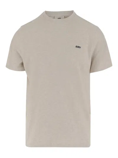 Autry Logo-detail Short-sleeve T-shirt In Gray