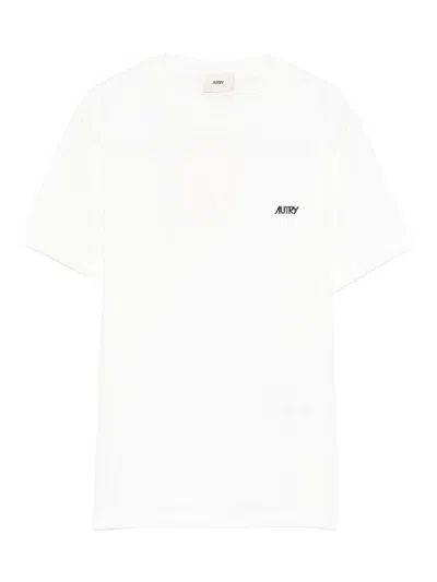 Autry Logo Detail T-shirt In White Cotton